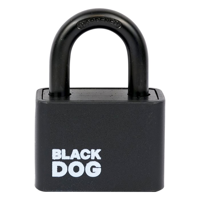 ocelový visací zámek RV.BLACKDOG.40